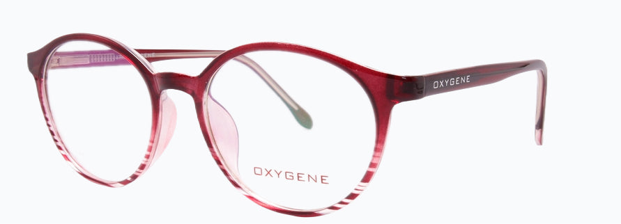 Oxygene red transparent glasses, shop at Optica