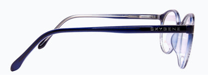 Oxygene blue glasses, side view